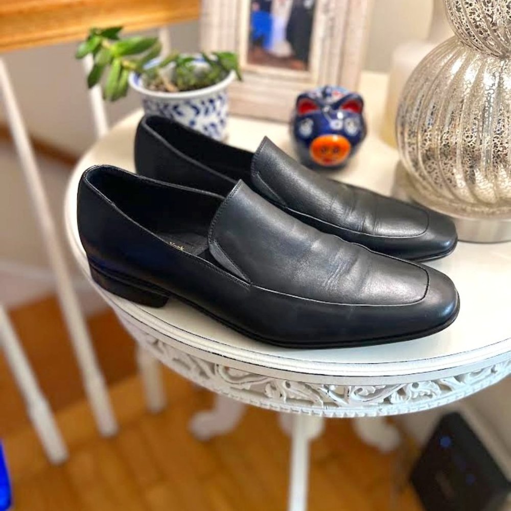 To Boot New York Ross Leather Loafers in Black - Size 10.5
